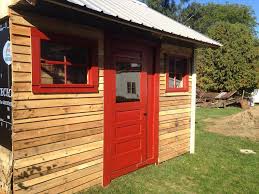 An old window isn't exactly something you can repurpose easily but here it's a perfect fit. Make Your Own Pallet Shed Or Pallet Cabin Easy Pallet Ideas