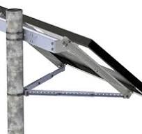 Tamarack Solar UNI-SP/01XH > Side of Pole Mount for One 27.5 Inch Solar  Panel - Lower Knee Brace