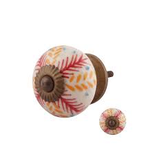 Bouton De Porte En Porcelaine Jungle Rouge Orange Boutons Mandarine Com Bouton De Meuble Bouton De Porte Salon Colore