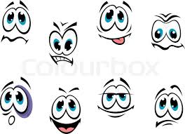 Comic Gesichter Satz Stock Vektor Colourbox