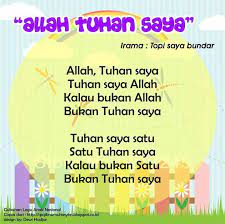 Allah Tuhan Saya Original Song Topi Saya Bundar Lagu Buku Keagamaan Belajar