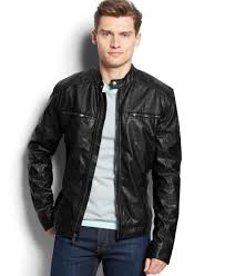 Michael Michael Kors Conway Faux Leather Moto Jacket Leather Jacket Men Mens Jackets Bomber Jacket