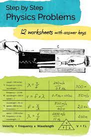 Physics Worksheets On Speed Waves Heat Ohm S Law Power Work Momentum And More Physics Problems Physics Free Science Worksheets