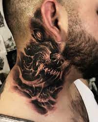 Start To A Full Throat Worldfamousink Black Wolf Neck Tattoo Greensboro Nc Dark Art Tattoos Wolf Neck Tattoo Full Neck Tattoos Full Neck Tattoo