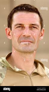 Lt Col Oliver Lee MBE Commanding Officer of 45 Commando Royal Marines, at  Patrol Base Kalang in Afghanistan Stock Photo