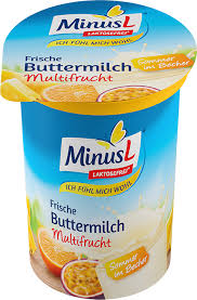 Buttermilch ist erfrischend, eiweißreich und fettarm. Minusl Frische Buttermilch Multifrucht Minusl