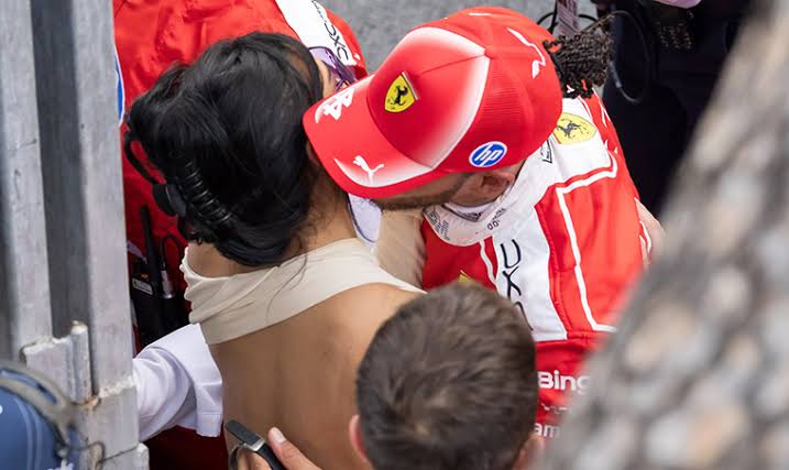 Kim Kardashian's Boyfriend Lewis Hamilton Wins First Race in Ferrari Red |  Sandra Rose