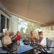 Sunsetter Weatherbreaker Set Patio Awning Modern Patio Furniture Panel Siding