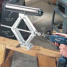 Diy Tip Of The Day Jacked Up Outfeed Roller To Assemble An Adjustable Outfeed Roller For Your Table Saw And Woodworking Woodworking Projects Diy Woodworking