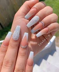 Popular acrylic nails coffin blue. 12 Popular Winter Nail Art Trends That You Need To Try Asap Ecemella Winter Acrilic Nails Ombre Nails Glitter Best Acrylic Nails Blue Acrylic Nails