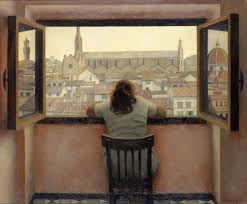 Tetyana Yablonska Evening Old Florence 1973 Florence Impressionism Through The Window