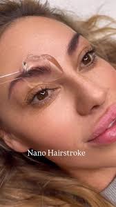 4 years ago I gave her microblading… today we upgraded her brows with nano  strokes 👑✨ This is the technique EVERY brow artist should master to stay 