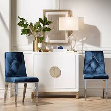 Casual Entryway Home Decor Ideas Entryway Decor Inspiration Blue Accent Chairs Gold Table Lamp Accent Cabinet