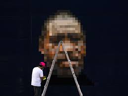 'george floyd' mask by medosab. Photos Street Artist Creates George Floyd Inspired Art Installation Entertainment Photos Gulf News