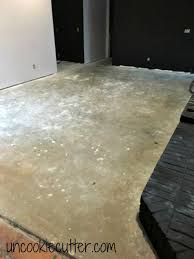Polished concrete is a concrete floor that you treat with a specific chemical mixture to fill in holes. Polished Concrete How I Got My Slab Ready For Paint Uncookie Cutter