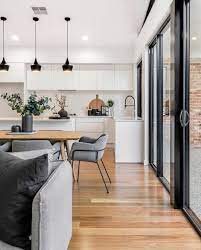 In many scandinavian interior designs kitchen and dining area are joined. Interior Scandinavian Homes On Instagram How Stunning Is This Open Plan Living Space By Artdepartmentstyling House Interior Modern Kitchen Design Interior
