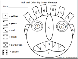 You might also enjoy nighty night, little green monster and glad monster, sad monster by emberly. Go Away Green Monster Roll And Color Math Activity