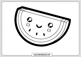 Dibujo Sandia Kawaii Para Colorear Rincon Dibujos Dibujos Kawaii Sandia Kawaii Dibujos De Sandias