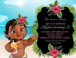 Modelo De Convite De Festa De Aniversario Moana Postermywall