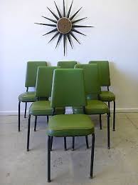 Toou cadrea upholstered ladder back side chair frame color: X6 Bright Green Retro Vintage 1960 S Mid Century Vinyl Dining Kitchen Chairs Dining Chairs Home Kitchen Chairs