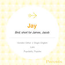 Oliver, for example, jumped from number 88 in 2010 to number three in 2020. Jay Boy Name Meanings Names With Meaning Baby Names