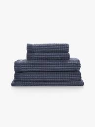 100% egyptian cotton extra large bath towel sheet for pool. Denim Waffle Bath Towel Set Aura Home