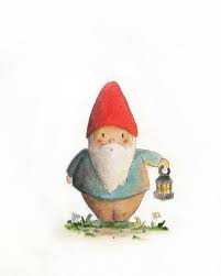 Adorable Watercolor Gnome Art Christmas Art Gnomes