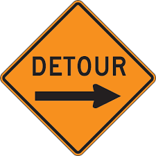 Black And White Arrow Road Sign Detour Right Sign X4563 Arrow Signs Signs Cctv Security Systems