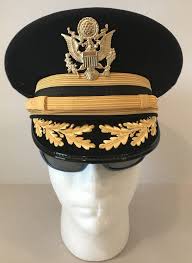Us Army Field Grade Officer Mens Dress Blues Hat Kingform Size 7 Blue Hat Military Outfit Men Dress