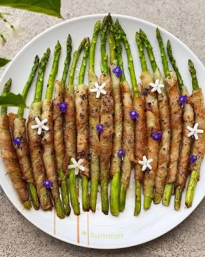 Home grown asparagus