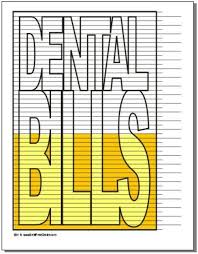 Free Dental Bills Payoff Chart Debt Free Charts Dental Bill Sinking Funds Dental