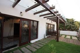 Terrace Garden In The Second Floor Has Wooden Deck With Stone Pathways Pergola Ideas For Patio Modern Garden Pergola