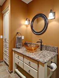 Tips For Choosing A New Bathroom Color Scheme Orange Bathrooms Bathroom Color Schemes Bathroom Paint Color Schemes