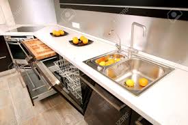 Reply from built in kitchen appliances ltd. Modern Kitchen With The Built In Home Appliances Stock Photo Picture And Royalty Free Image Image 4838310