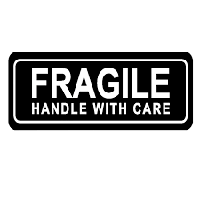 Fragile handle with care stickers black and white. Fragile Handle With Care Car Bumper Sticker Funny Drift Jdm Wall Art Decal Car Stickers Aliexpress