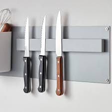 Organize your kitchen in style with this diy magnetic knife block! Goodhome Pecel Carbon Steel Magnetic Rubber Knife Block Diy At B Q