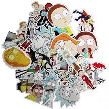 50pcs Drama Rick And Morty Stickers Decal For Snowboard Laptop Luggage Car Fridge Diy Styling Vinyl Home Sticker Graffiti Rick And Morty Stickers Diy Stickers