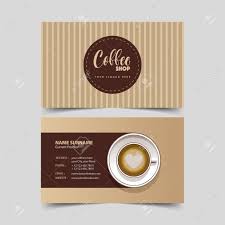 Make lists for feelings or ideas you want your brand to stand for. Coffee Shop Business Card Design Template Royalty Free Cliparts Vectors And Stock Illustration Image 82742300