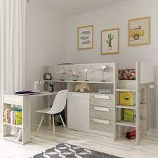 Cabin bed with desk and drawers. Trasman Girona Mid Sleeper Cabin Bed With Desk And Drawers Cabin Bed With Desk Mid Sleeper Bed Bed Desk
