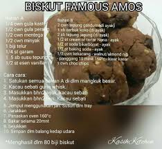 Biskut Famous Amos Cookie Recipes Amos Cookies Biscuit Recipe