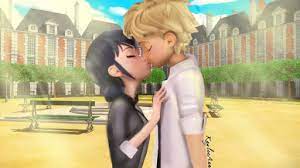Marinette stands up, looks at adrien, and immediately returns to hiding, her emotions overwhelming her. Adrien X Marinette Kiss By Kayleekwami On Deviantart