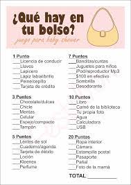 Los juegos de baby shower aquí les ayudarán a todos los invitados a divertirse al baby shower. Que Hay En Tu Bolso Juegos De Baby Shower