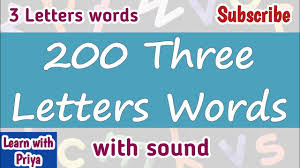 That's why each year, they make a habit of adding new words that have made their way into the english language. 200 Three Letters Words Three Letter Word 3 Letter Words How To Pronounce 3 Letters Words Youtube