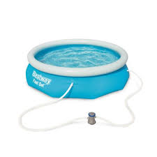 Piscine Gonflable Autoportante Bleue Bestway Diamant 300 X 76 Cm Hors Sol Ronde Avec Filtre
