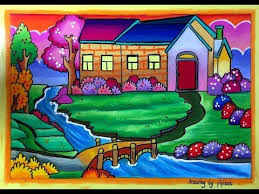 Cara mudah menggambar dan mewarnai gradasi pemandangan sunset dengan crayon / oil pastel. Contoh Gambar Mewarnai Pemandangan Pantai Dengan Crayon Kataucap