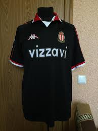 Football kit patches & printing. Monaco Away Football Shirt 2000 2001