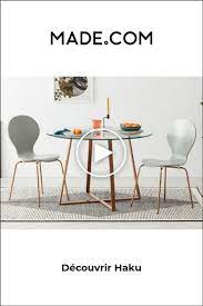 made ensemble table et 4 chaises cuivre table a manger ronde en verre table salle a manger table a manger en verre