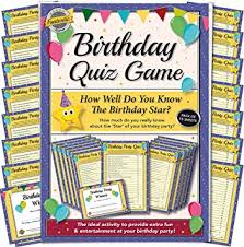 Challenge them to answer questions about the baby. Birthday Party Quiz Game How Well Do You Know The Birthday Star Quiz Activity For All Ages A Great Idea To Help Family And Friends Socialise And Have Fun Amazon Co Uk