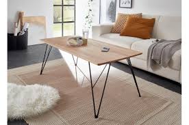 La table basse rectangulaire est un meuble apparu récemment puisqu'il date de la seconde moitié du 19ème siècle. Table Basse Design Rectangulaire Bois Et Fer Forge Pour Salon