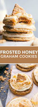 Frosted Honey Graham Cookies Summer Cookie Recipes Honey Cookies Honey Dessert